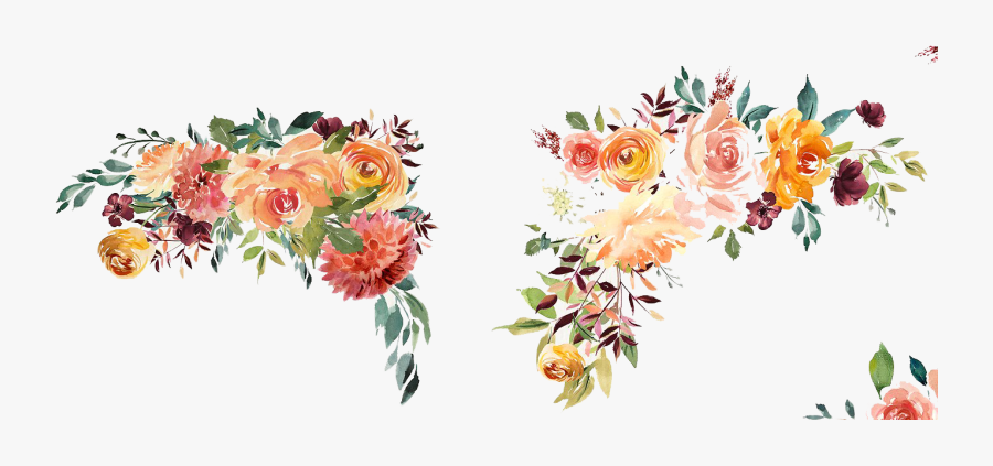 Watercolor Borders Png Vector - Flower Border Transparent Background, Transparent Clipart