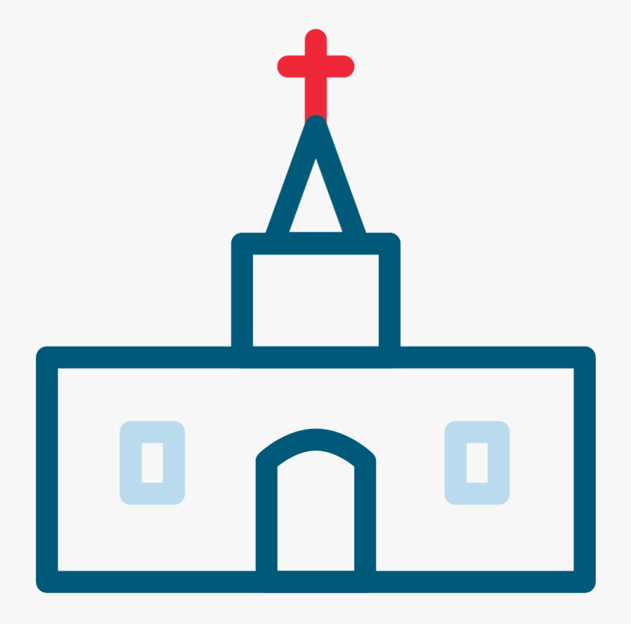 Church Icon - Christian Church, Transparent Clipart
