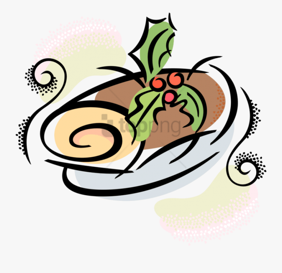 Vector Illustration Of Festive Season Christmas Yule - Yule Log Image Clipart, Transparent Clipart