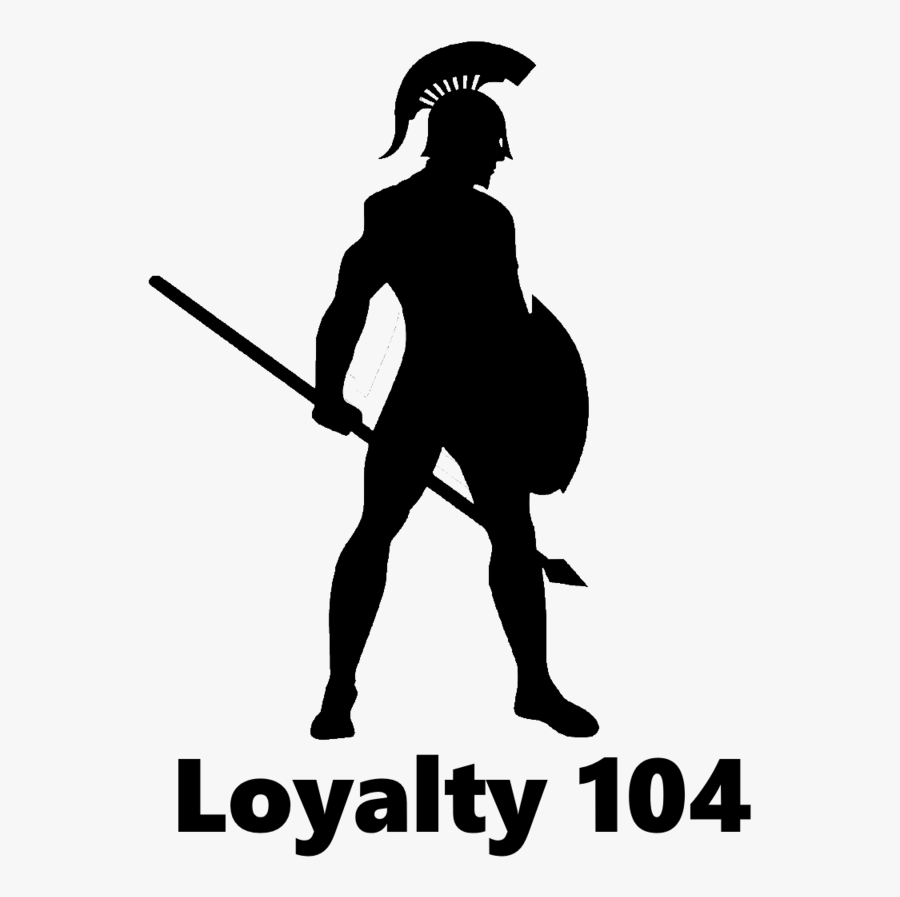 Spartan Warrior Silhouette, Transparent Clipart