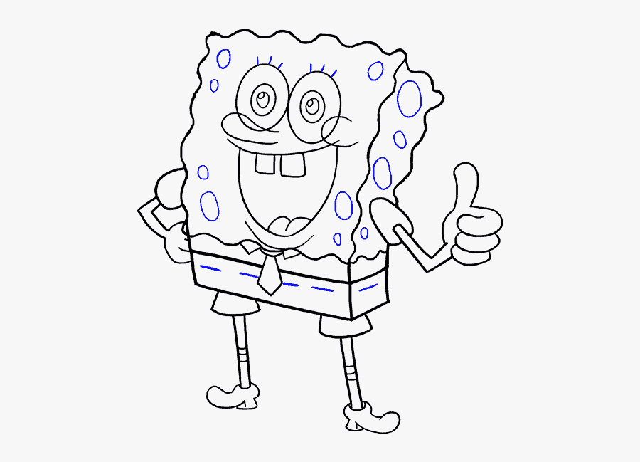 Spongebob Drawing Easy Small, Transparent Clipart