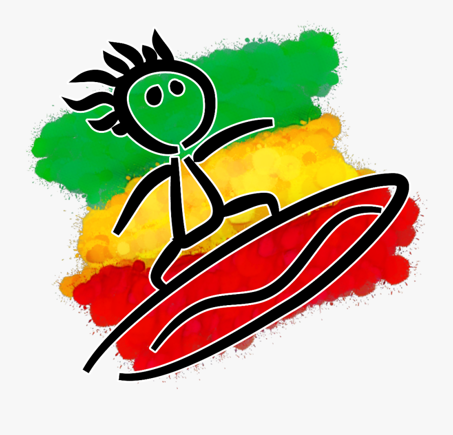 Rasta Surf, Transparent Clipart