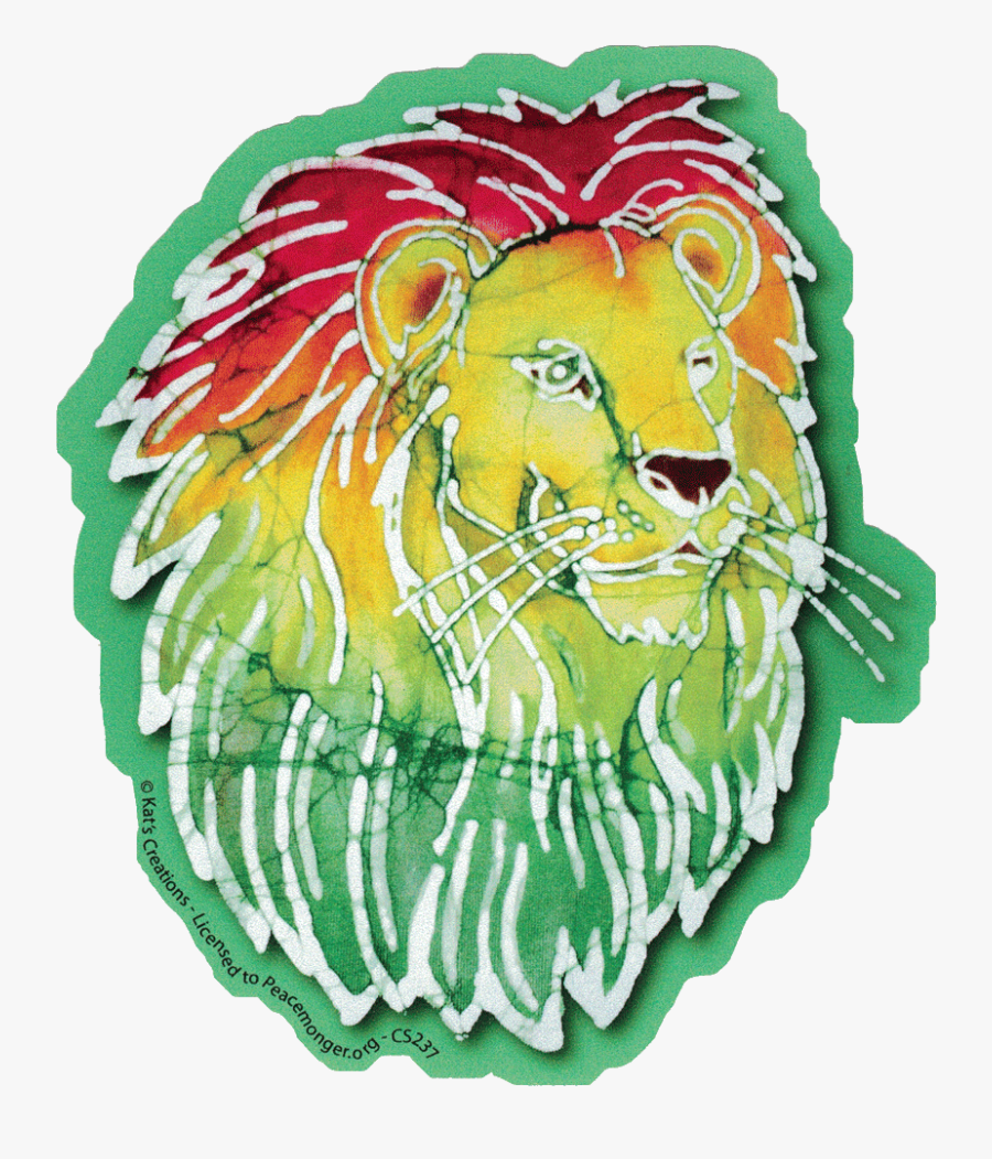 Rasta Lion Batik - Rastafari, Transparent Clipart