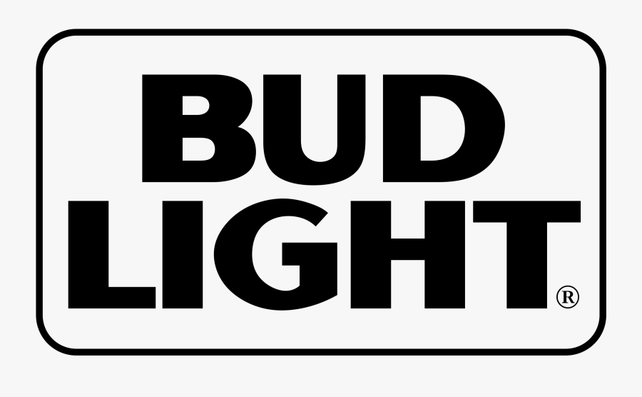 Bud Light Logo Black And White - Sign, Transparent Clipart