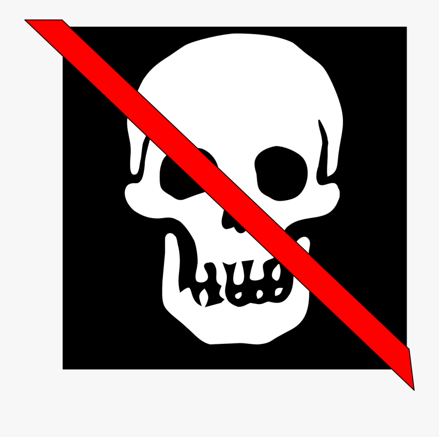 Danger Deadly Poison Free Photo - Stede Bonnet Pirate Flag, Transparent Clipart
