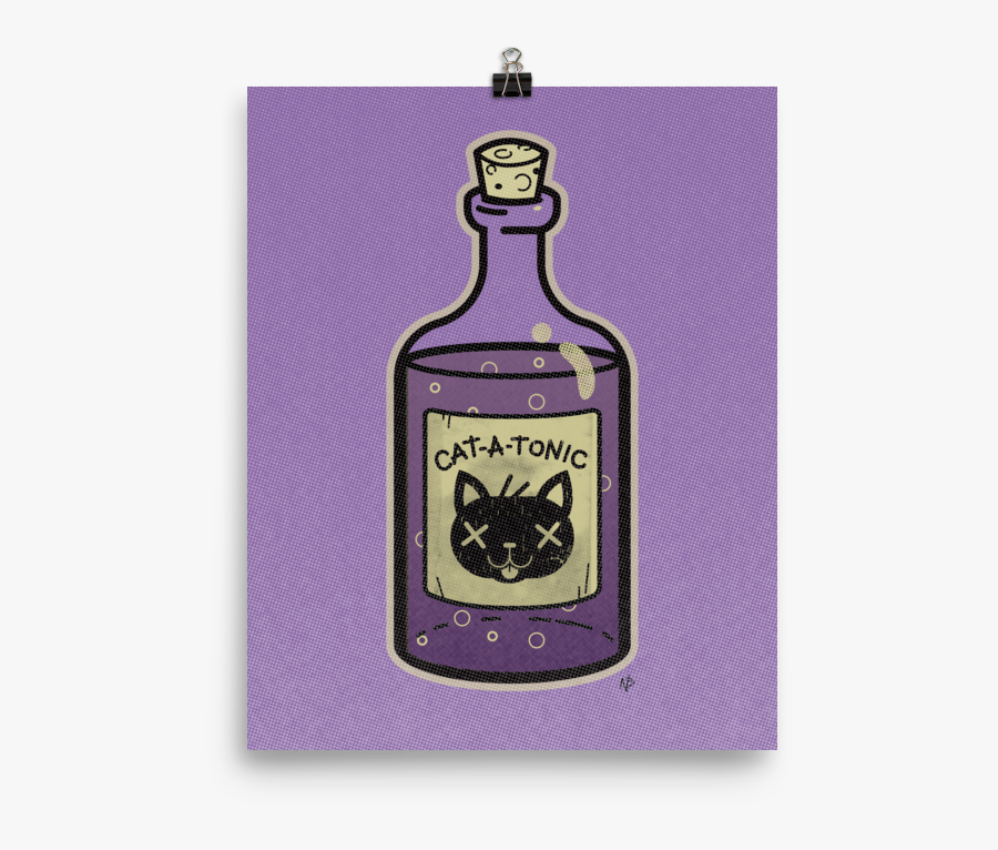 Cat A Tonic Poison Bottle - Glass Bottle, Transparent Clipart