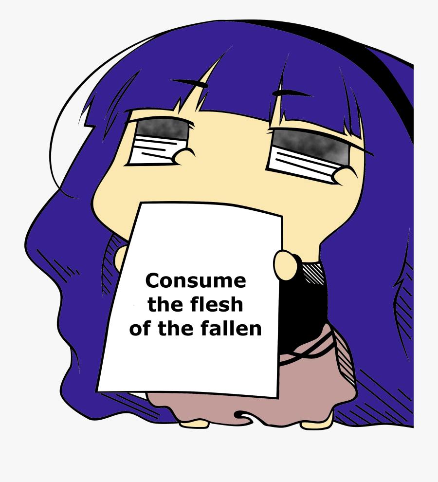 Ugh, Time To Dump These I Guess - Anime Girl Holding Blank Sign, Transparent Clipart