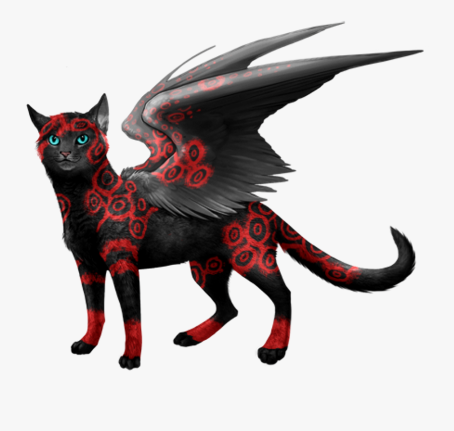 Different Types Of Cats With Names Clipart , Png Download - Cat With Demon Wings, Transparent Clipart