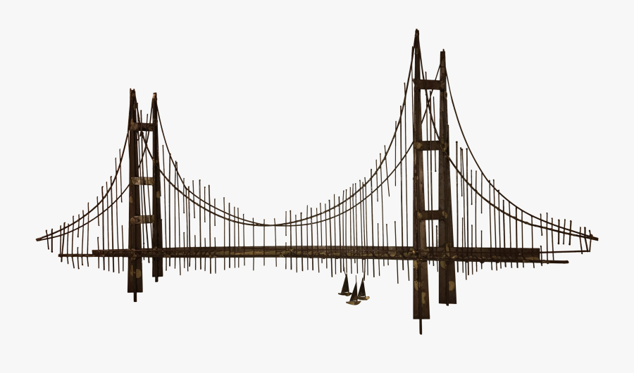 Curtis Jere Wall Sculpture Chairish - Metal Golden Gate Bridge Wall Art, Transparent Clipart