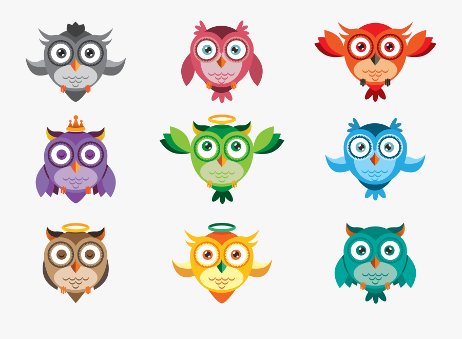 Transparent Clipart Of An Owl - Cute Owl Icon, Transparent Clipart