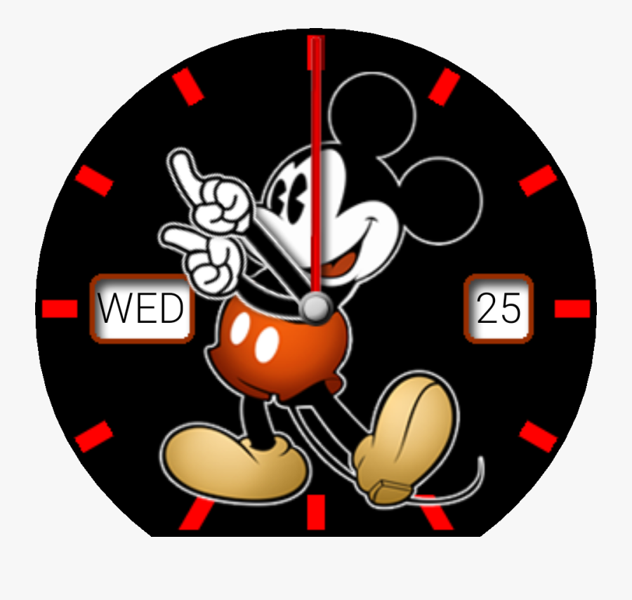 Mickey Mouse Watch Vector, Transparent Clipart