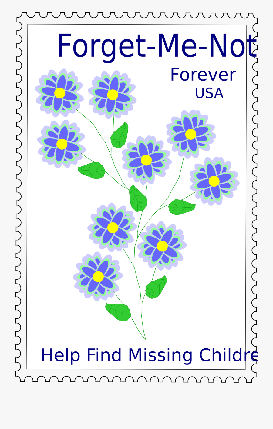 Forget Me Not Stamp Clip Arts - Spanish Daisy, Transparent Clipart