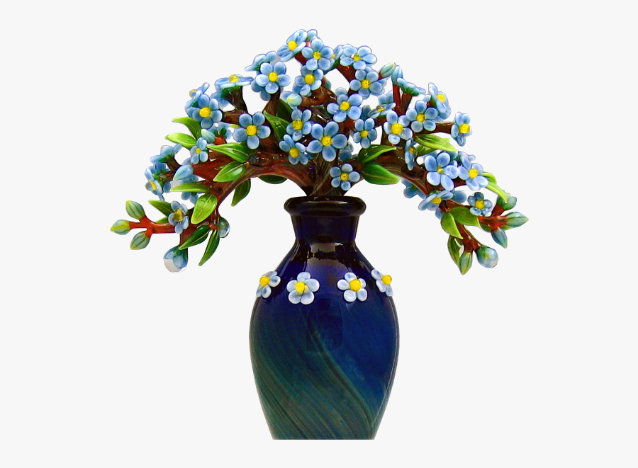 Forget Me Not Flowers Vase, Transparent Clipart