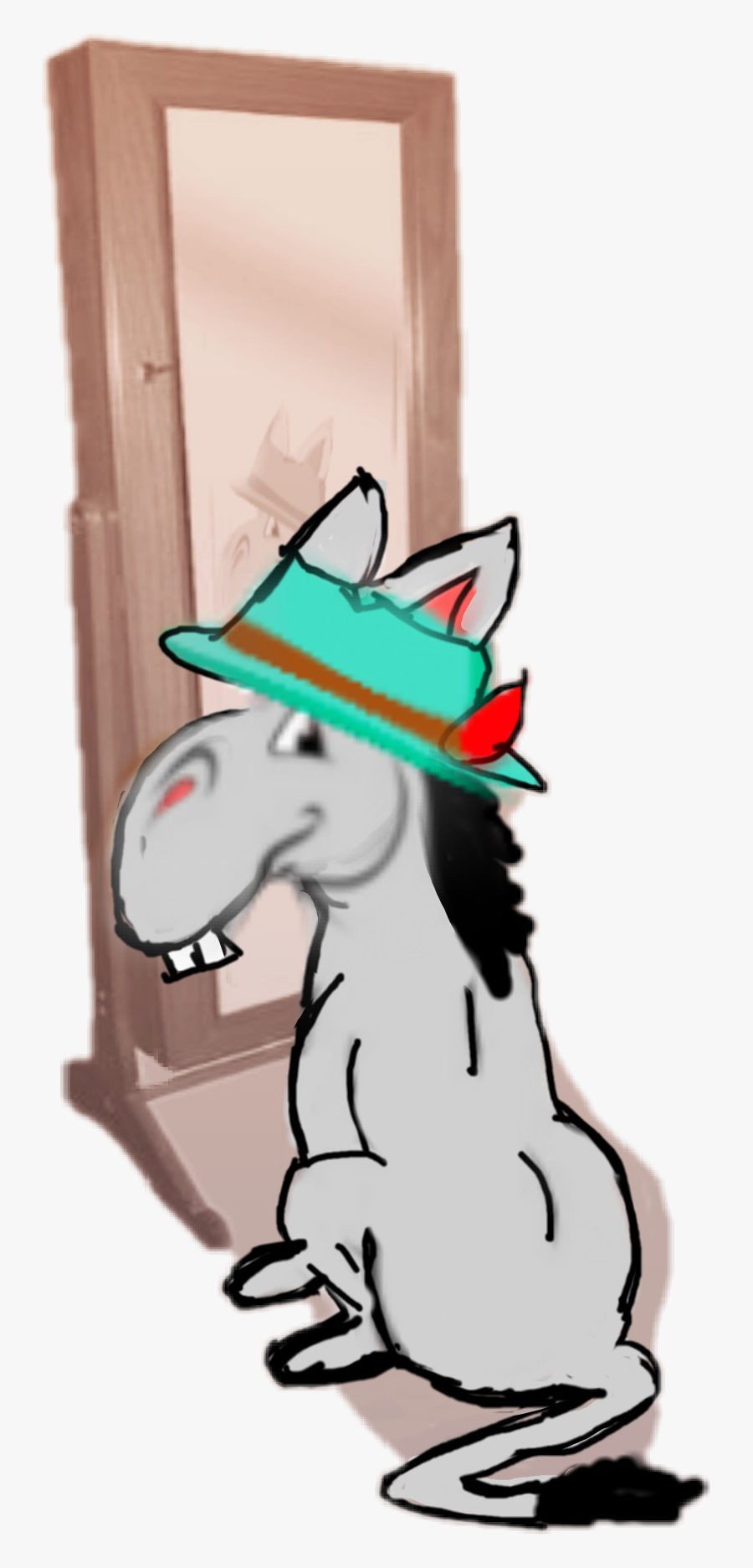 #donkey #sticker #animal #jackass #challenge #challengeaccepted - Cartoon, Transparent Clipart