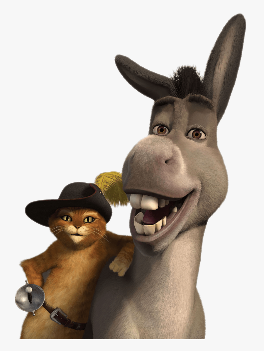 Donkey - Shrek Puss In Boots And Donkey, Transparent Clipart