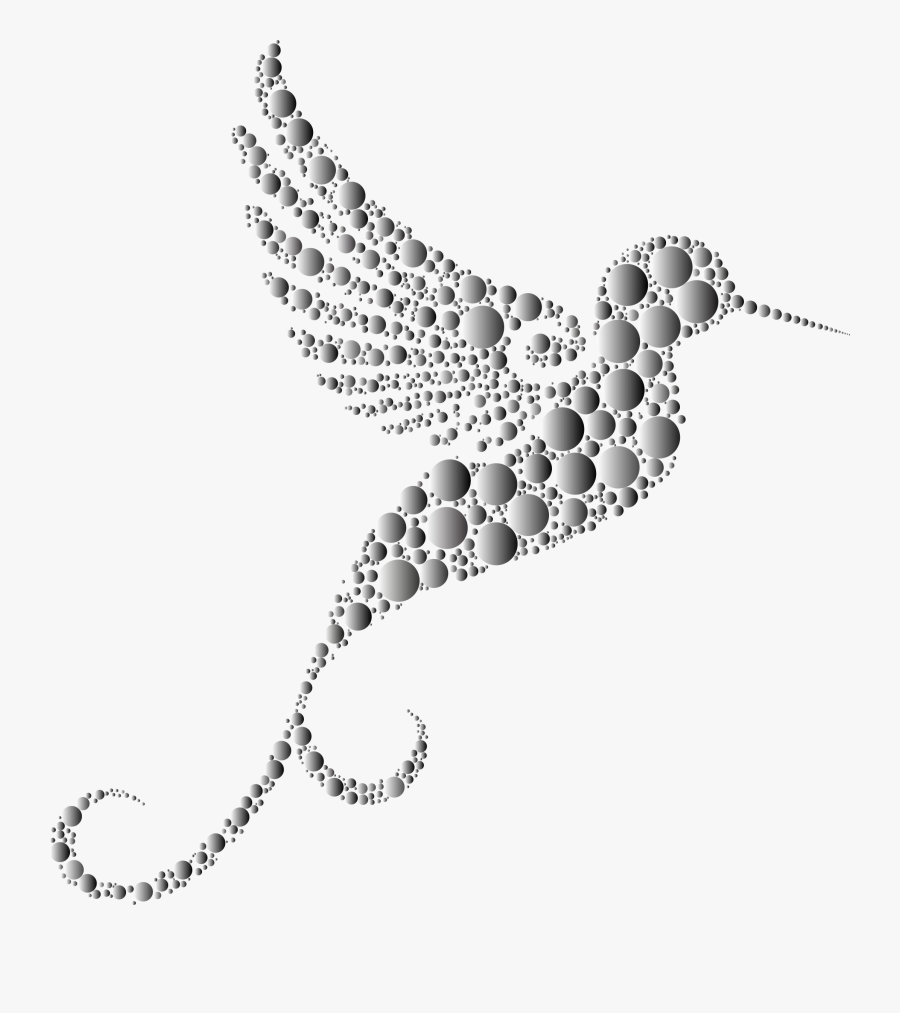 Hummingbird Clipart Embroidery Digitizing - Hummingbird Silhouette, Transparent Clipart