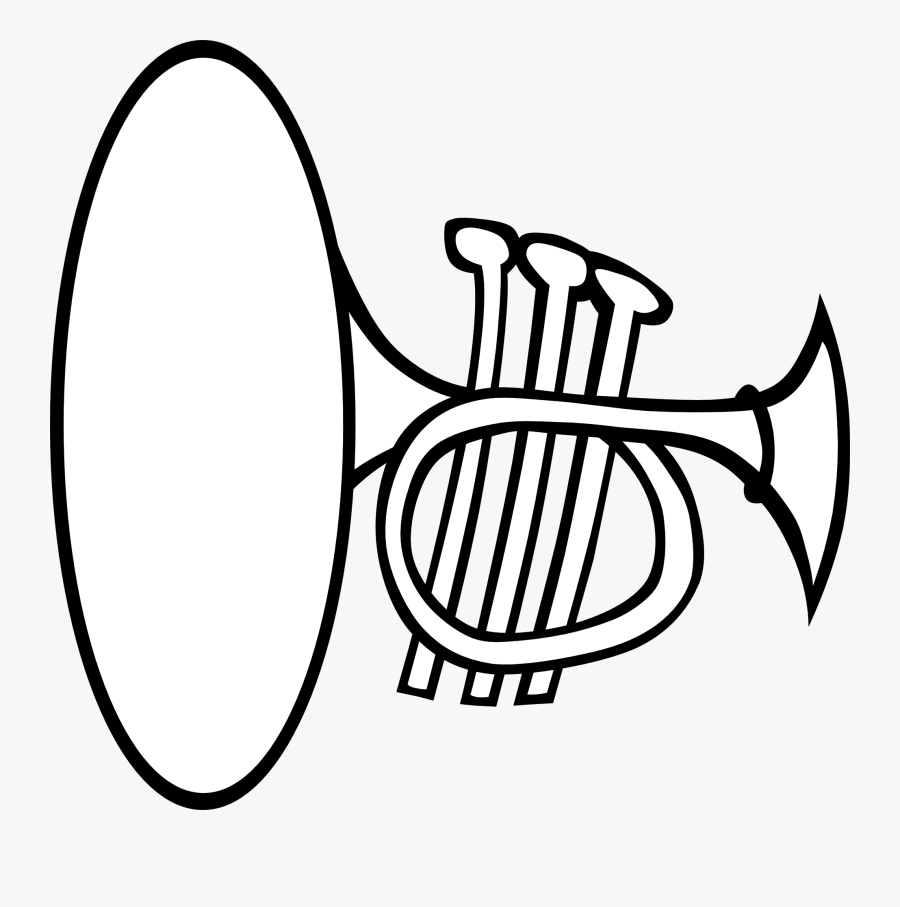 Clipart Of Funk, Adivasi And Angel Trumpet - Line Art, Transparent Clipart