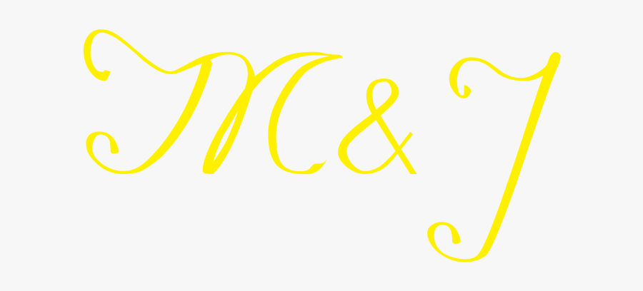 Yellow Initial Monogram - Calligraphy, Transparent Clipart