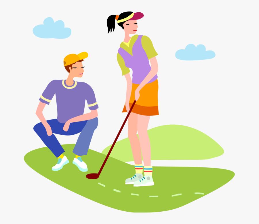 Golf Clipart Putt - People Playing Golf, Transparent Clipart