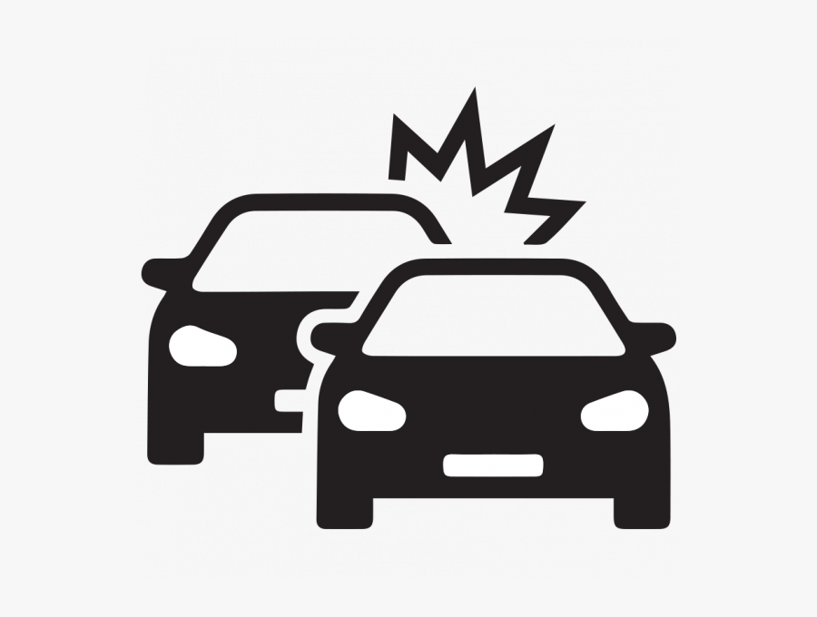 Cars - Car Accident Icon White, Transparent Clipart