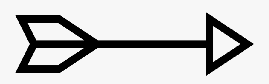 Arrow - Line Art, Transparent Clipart