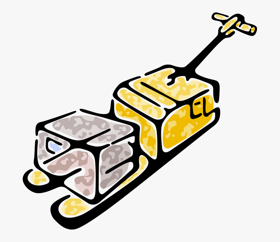 Vector Illustration Of Hydraulic Hand Jigger Forklift, Transparent Clipart