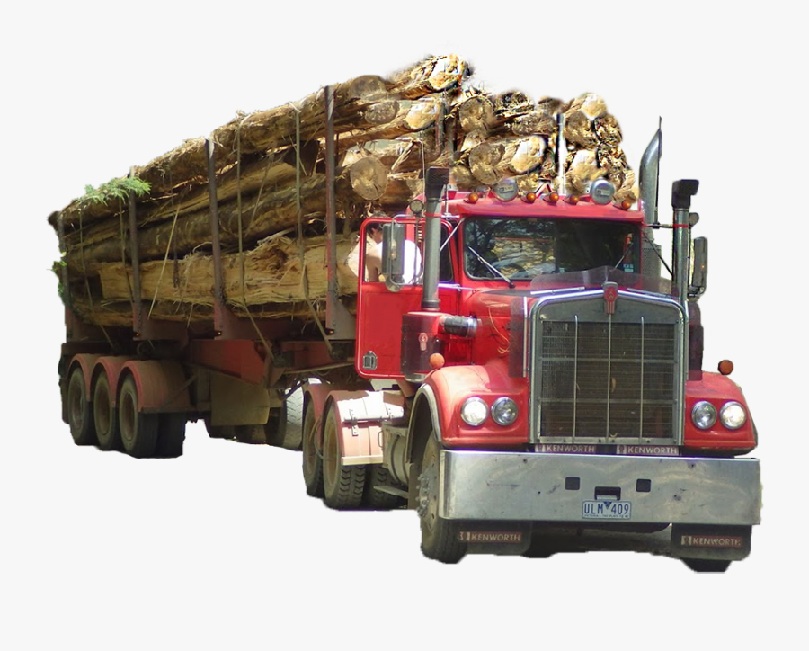 Smaller Logging Truck - Trailer Truck , Free Transparent Clipart