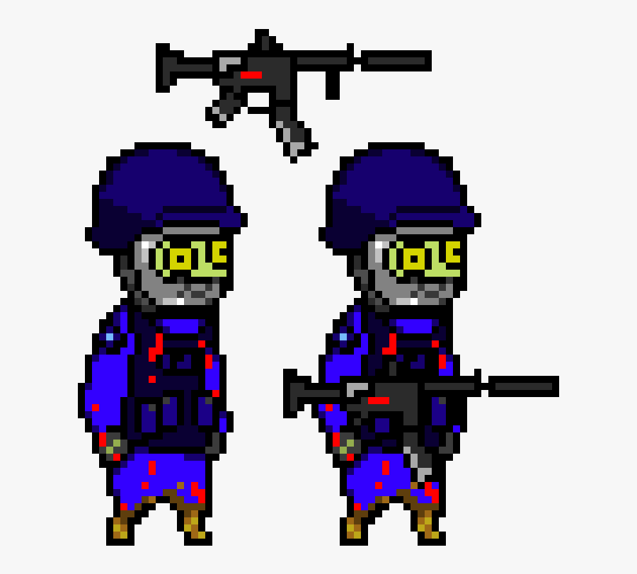 Swat Pixel Art, Transparent Clipart