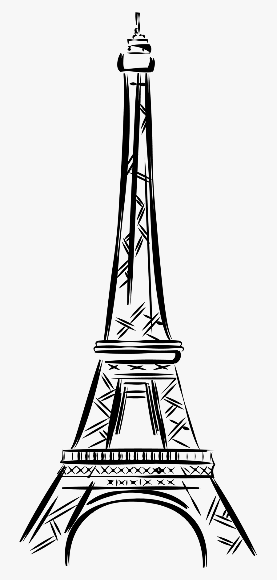 Eiffel Tower Png Black, Transparent Clipart