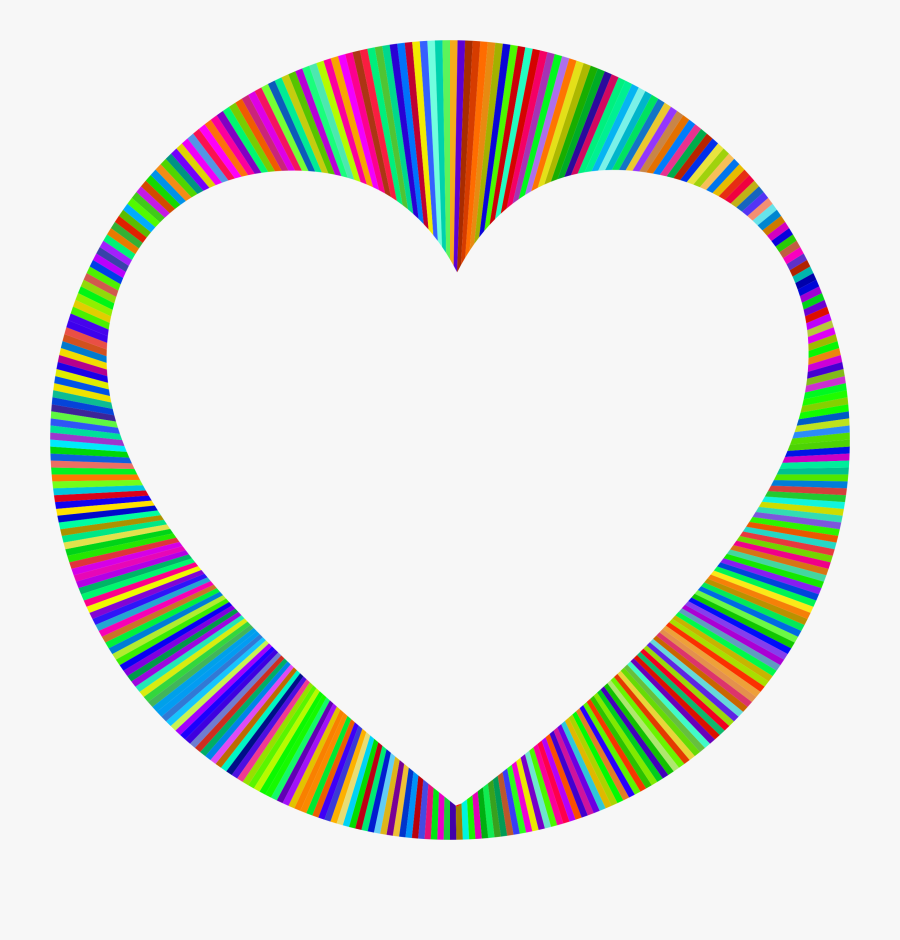 Prismatic Heart Halo Large Clip Art Library Stock - Prismatic Clipart, Transparent Clipart