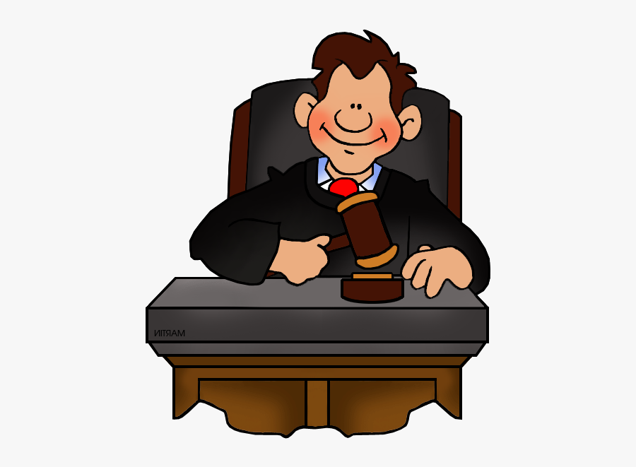 Clip Art Bad Jury Clipart - Judge Cartoon With Transparent Background, Transparent Clipart