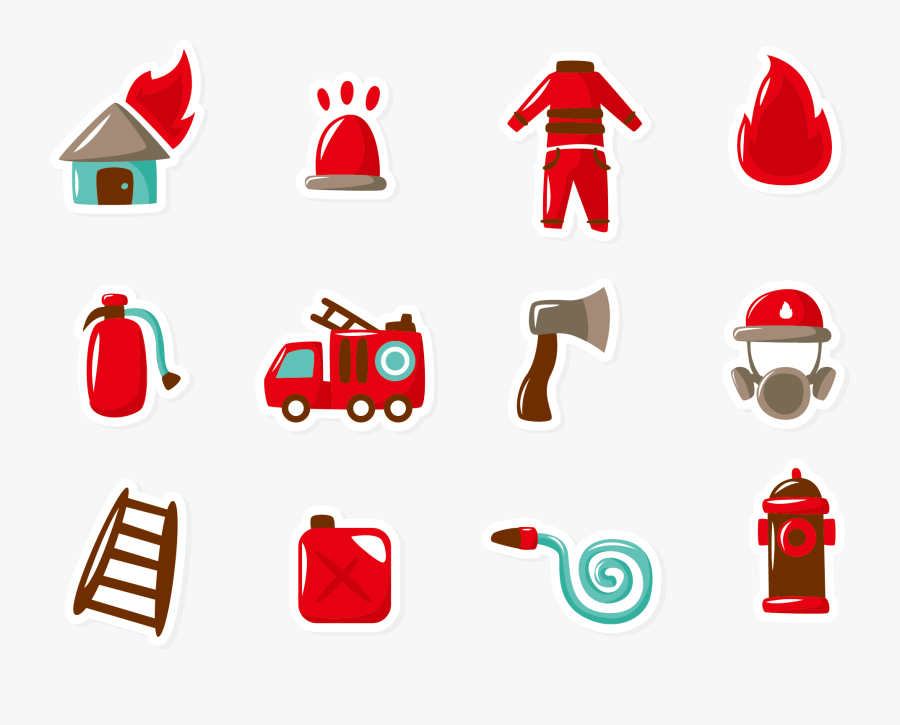 Vector Fire Equipment Png Download - Firefighter Icon Clipart, Transparent Clipart
