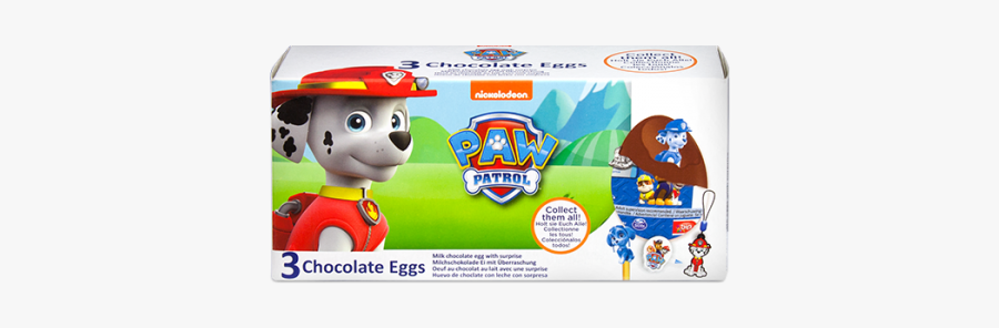 Paw Patrol 3 Chocolate Eggs, Transparent Clipart