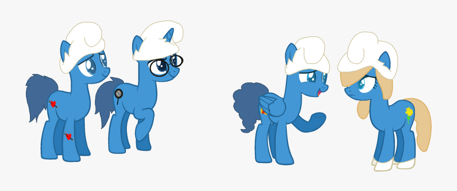 Mixelfangirl100, Brainy Smurf, Clumsy, Hair Over One - Smurfs Smurfette X Hefty, Transparent Clipart