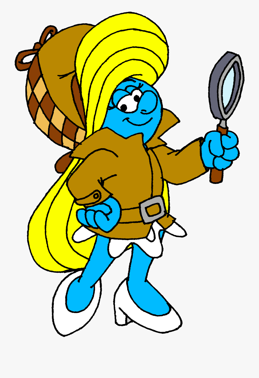 - - Smurfette Detective, Transparent Clipart