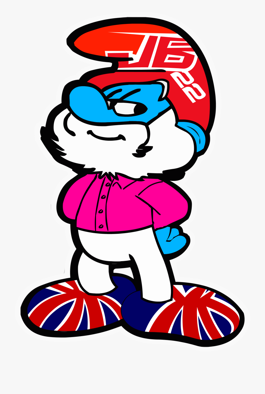 Jenson Button Papa Smurf - Papa Smurf Button, Transparent Clipart