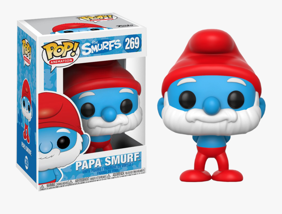 Papa Smurf Pop Vinyl Figure - Funko Pop Papa Smurf, Transparent Clipart