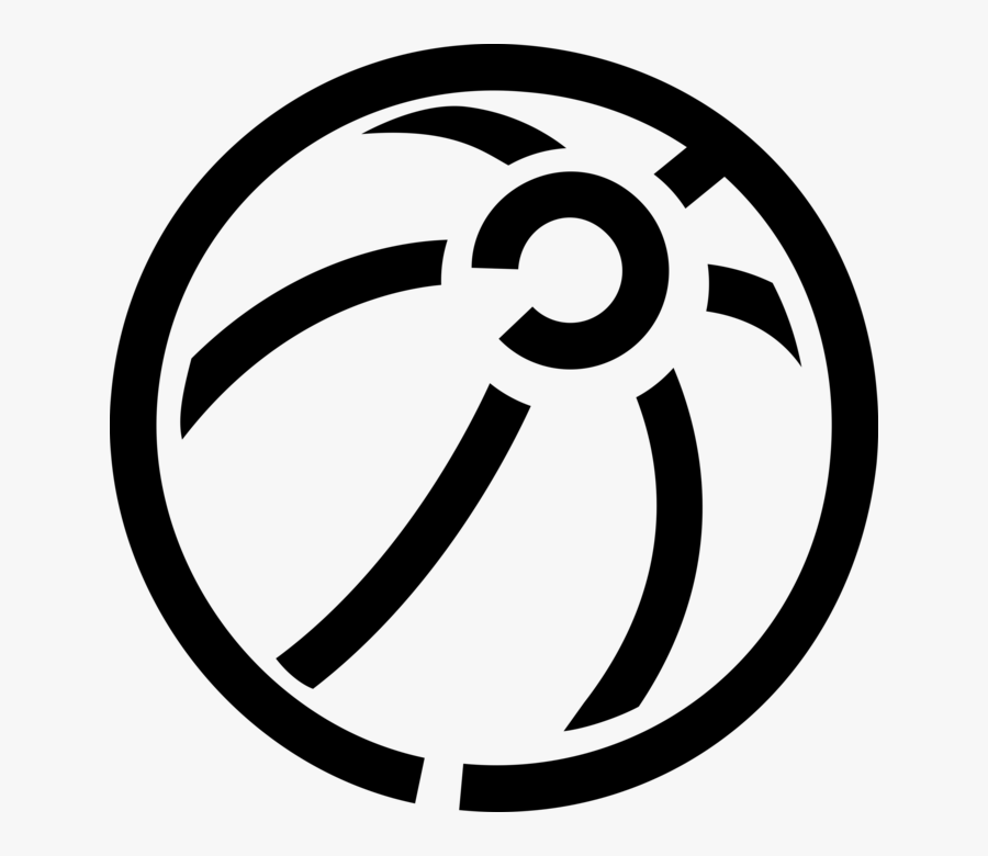 Vector Illustration Of Inflatable Beach Ball Water - Circle, Transparent Clipart