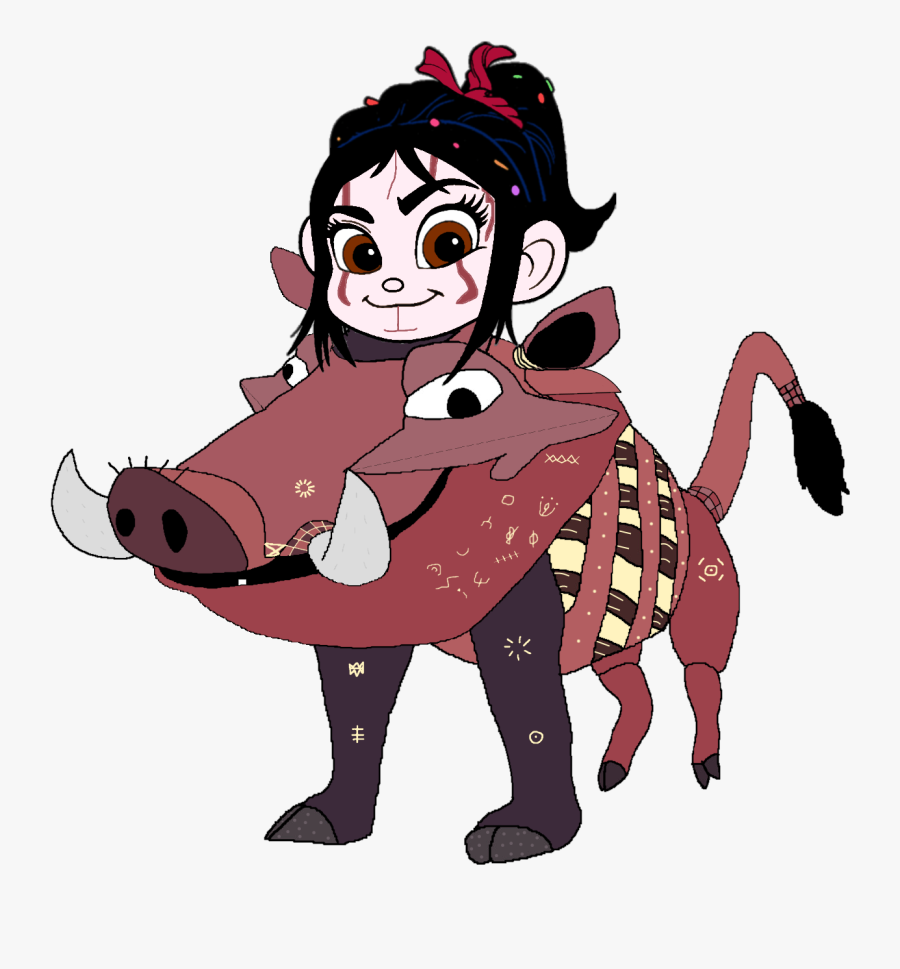 Vanellope Dressed As Pumbaa 1 - Lion King Musical Pumbaa, Transparent Clipart