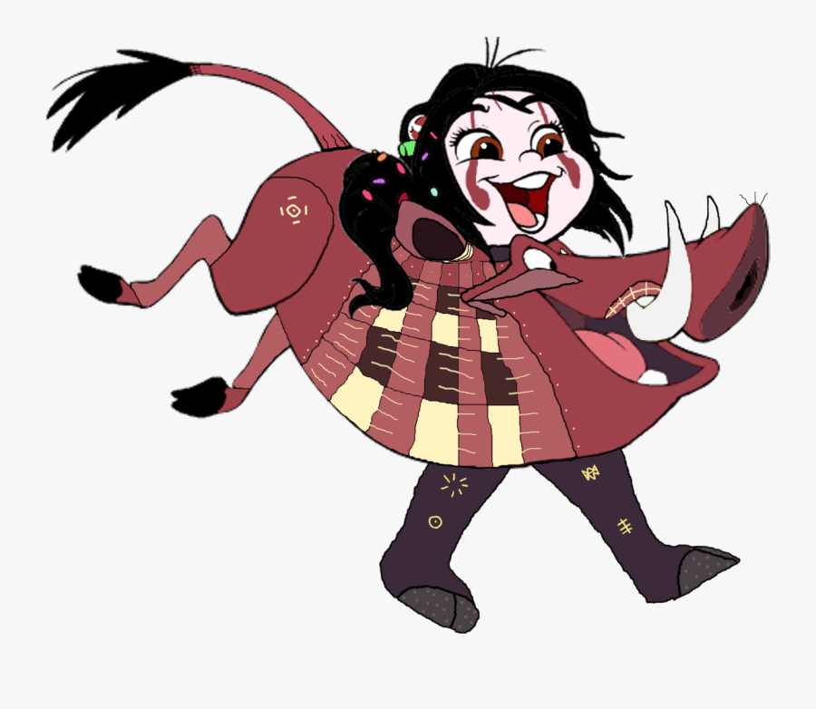 Vanellope Dressed As Pumbaa - Timon And Pumbaa Best Friends Quotes, Transparent Clipart