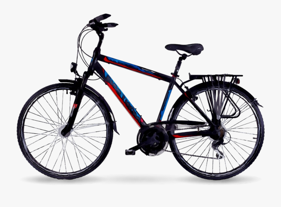 Mountain Bicycle Electric Cruiser Hybrid Bike Clipart - Vélo Détouré, Transparent Clipart