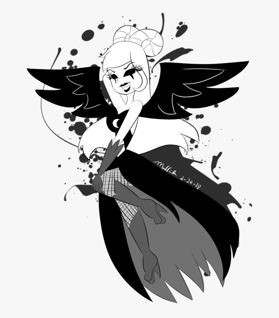 Fairy Illustration Visual Arts Silhouette Black - Purple Paint Splash Png, Transparent Clipart