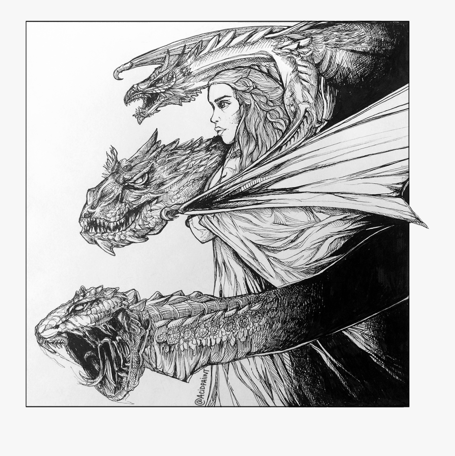 Smaug Ink Art, Transparent Clipart