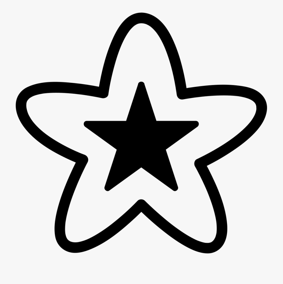 Svg Star Primitive - Estrella Dentro De Otra Estrella, Transparent Clipart