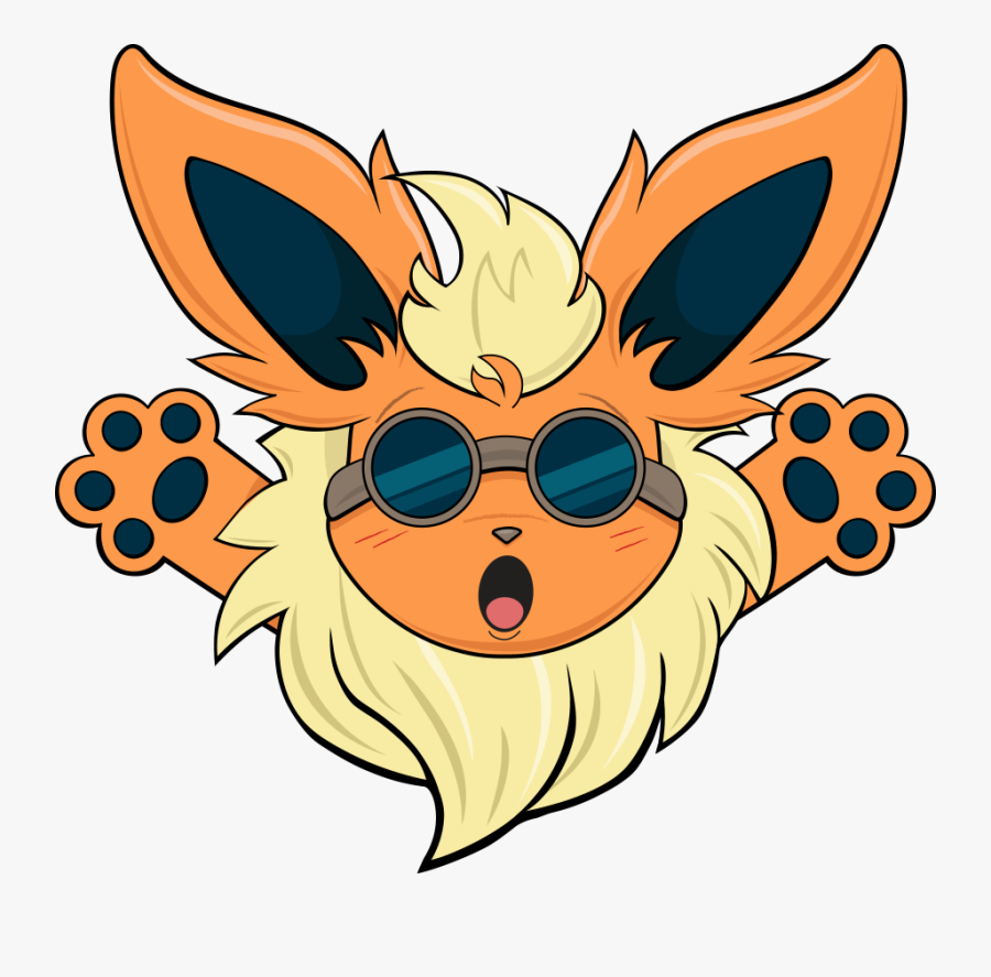 Flareon Emoji, Transparent Clipart