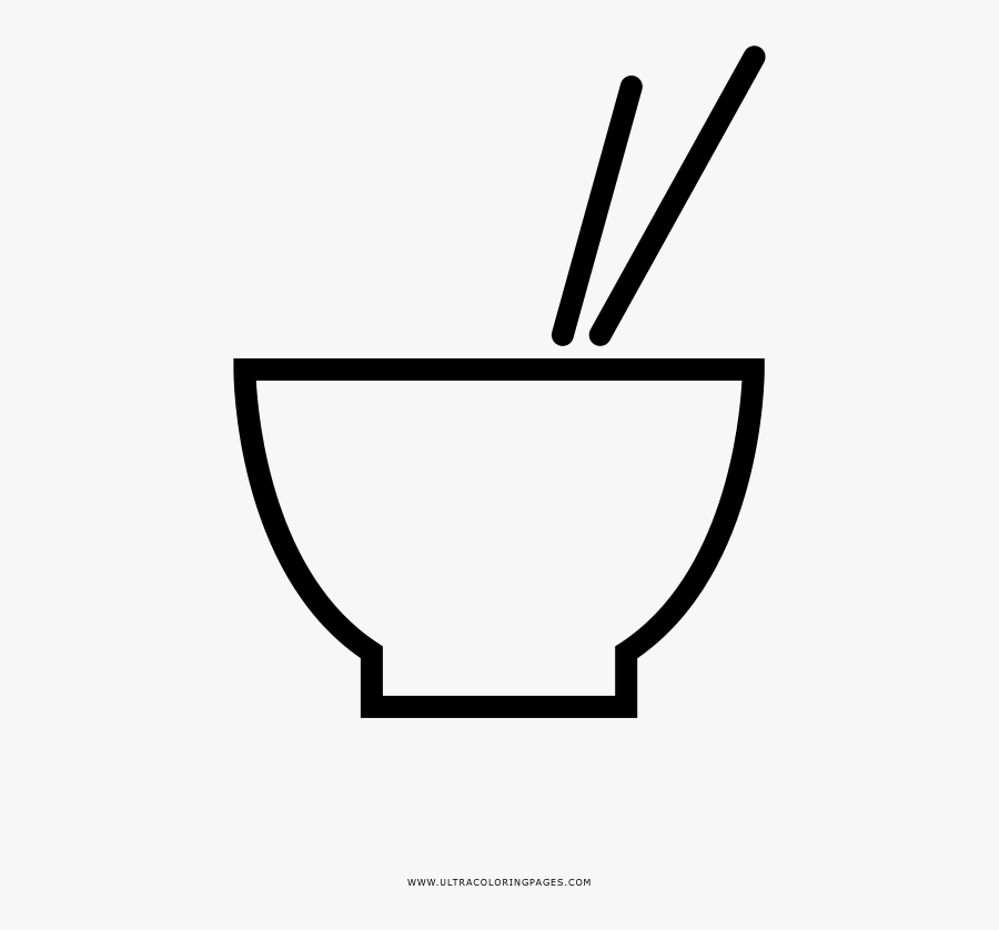 Rice Bowl Coloring Page Clipart , Png Download, Transparent Clipart