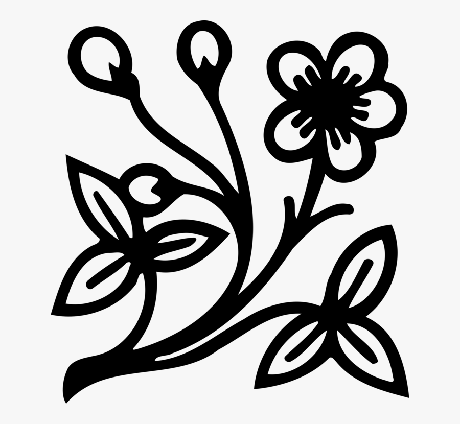 Art,symmetry,monochrome Photography - Flower Design Drawing With Colour, Transparent Clipart