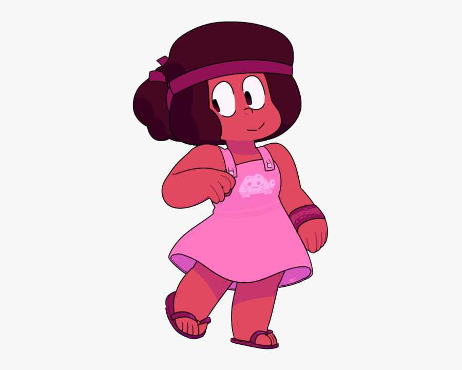 Pink Red Facial Expression Cartoon Nose Fictional Character - Ruby In A Dress Steven Universe, Transparent Clipart