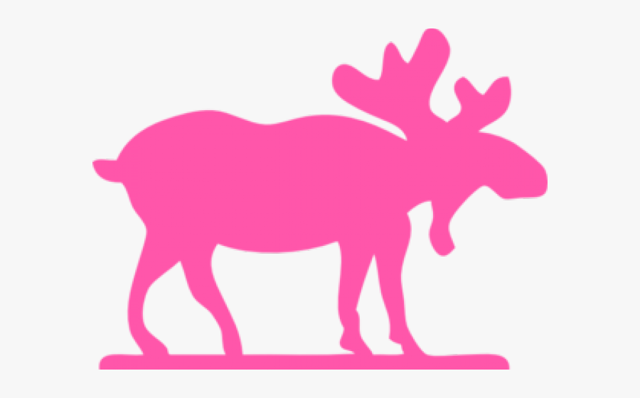Moose Clipart Pink - Moose Clip Art, Transparent Clipart