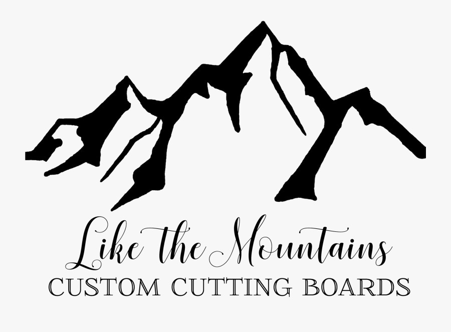 Mountains Stencil, Transparent Clipart